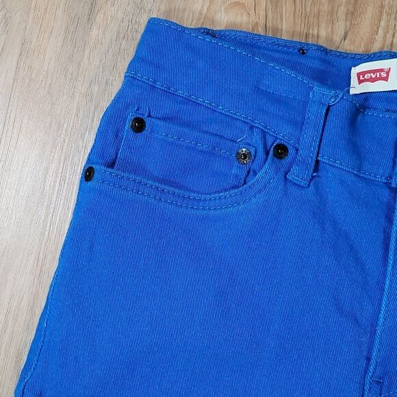 📐🩵Levi's 510 Electric Blue Skinny Fit Jeans Youth Size 12 - Picture 7 of 12